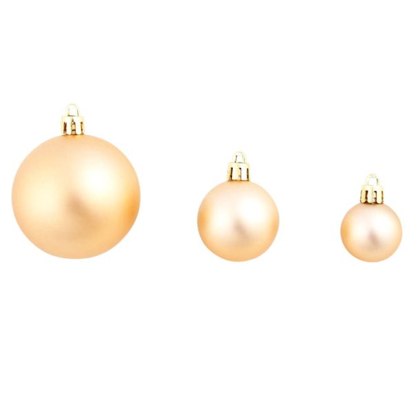 Conjunto de bolas de natal 100 pcs 3/4/6 cm rosa/dourado - Image 6