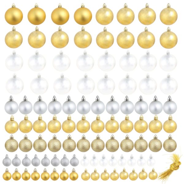 Bolas de natal 100 pcs prateado/dourado - Image 2