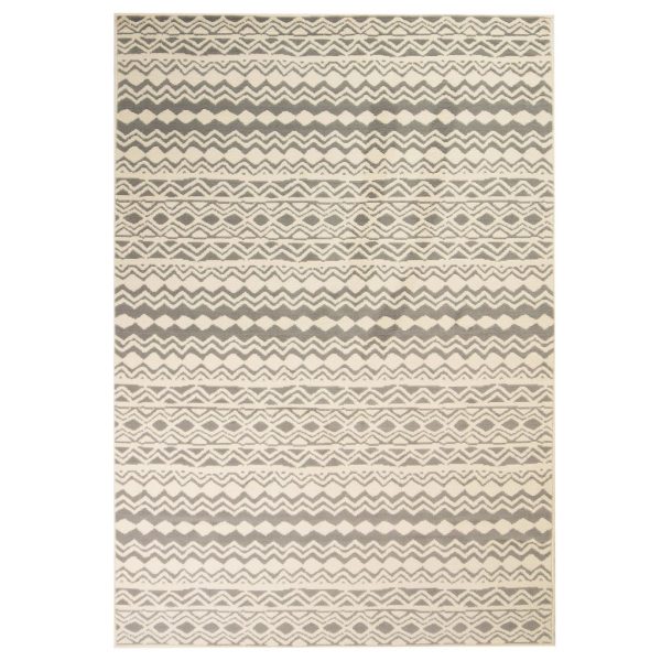 vidaXL Tapete moderno com design tradicional 160x230 cm bege/cinzento