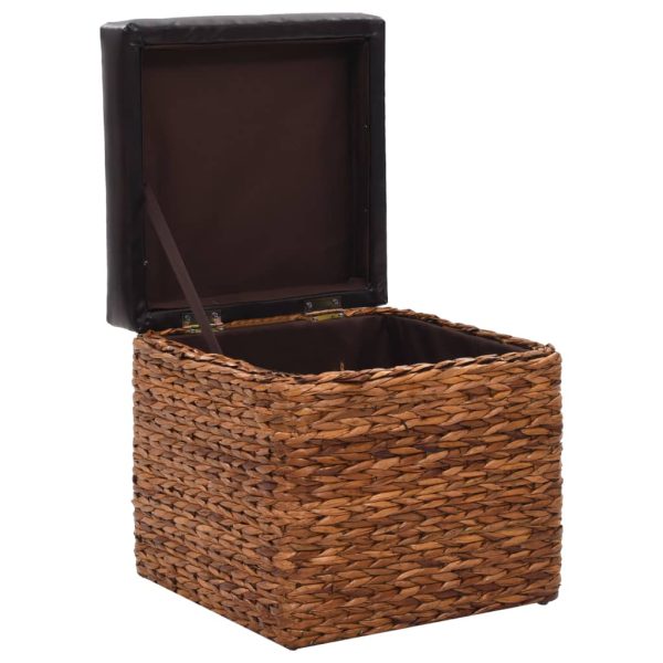 Conjunto de otomanos 2 pcs erva marinha castanho - Image 8