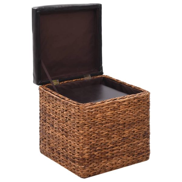 Conjunto de otomanos 2 pcs erva marinha castanho - Image 9