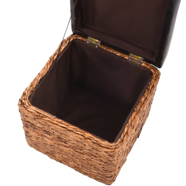 Conjunto de otomanos 2 pcs erva marinha castanho - Image 10
