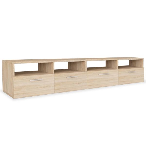 Móveis de TV 2 pcs aglomerado 95x35x36 cm cor carvalho - Image 2