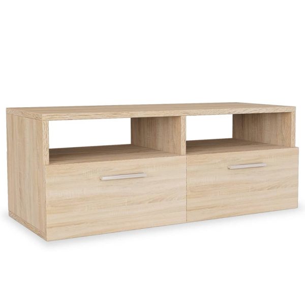 Móveis de TV 2 pcs aglomerado 95x35x36 cm cor carvalho - Image 3