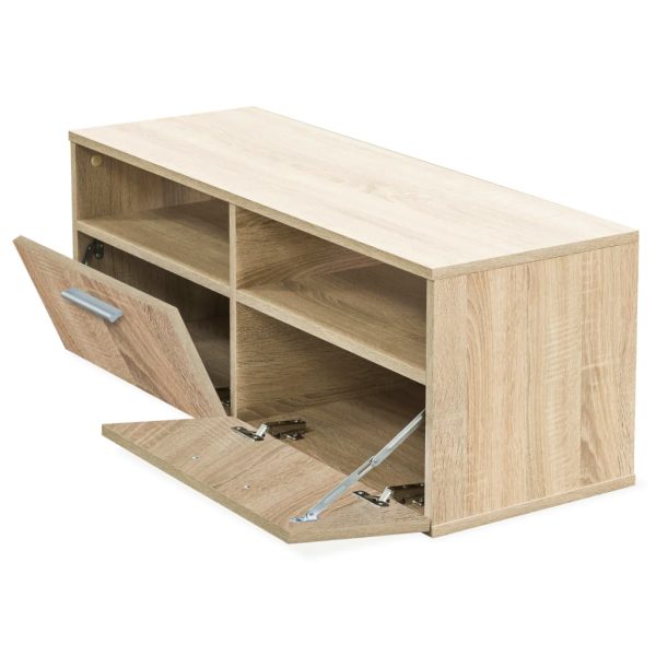 Móveis de TV 2 pcs aglomerado 95x35x36 cm cor carvalho - Image 4