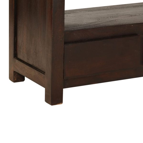 Móvel TV madeira de acácia maciça 90x30x55 cm castanho escuro - Image 6