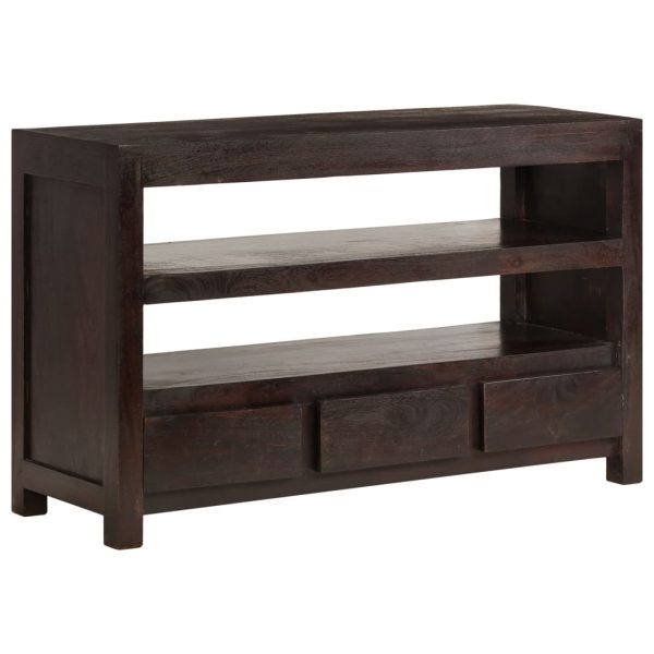Móvel TV madeira de acácia maciça 90x30x55 cm castanho escuro - Image 7