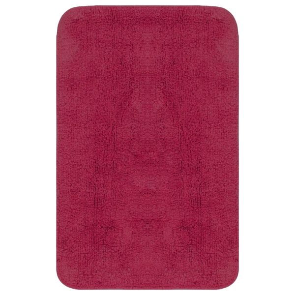 Conjunto tapetes de casa de banho 3 pcs tecido fúcsia - Image 2