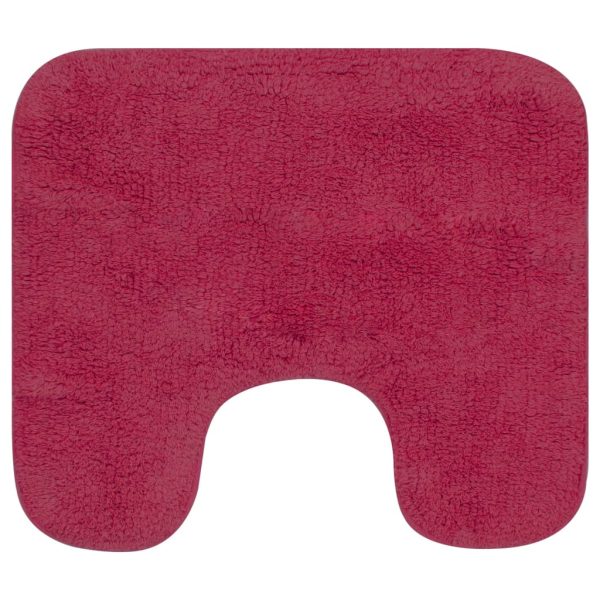 Conjunto tapetes de casa de banho 3 pcs tecido fúcsia - Image 3