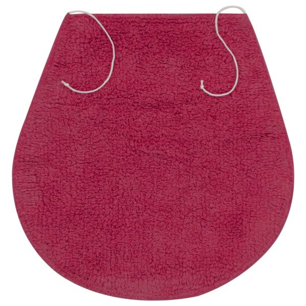 Conjunto tapetes de casa de banho 3 pcs tecido fúcsia - Image 4