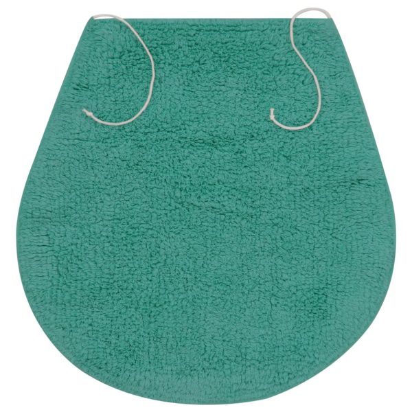 Conjunto tapetes de casa de banho 3 pcs tecido turquesa - Image 4