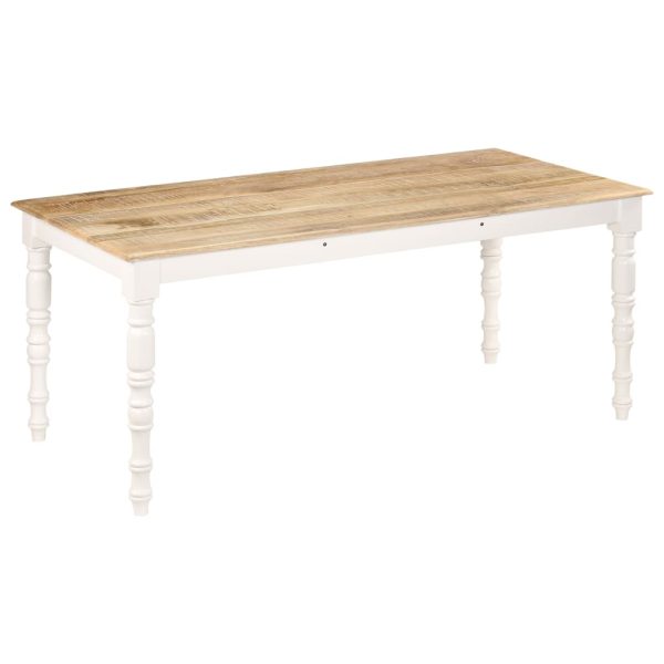 Mesa de jantar madeira de mangueira maciça 180x90x76 cm - Image 11