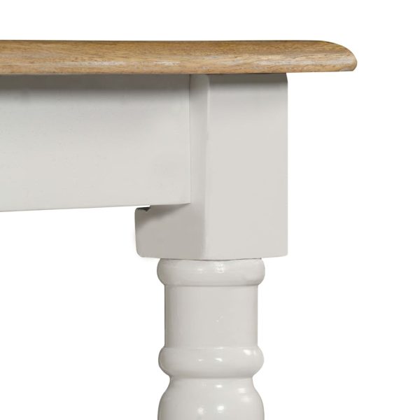 Mesa de jantar madeira de mangueira maciça 180x90x76 cm - Image 5