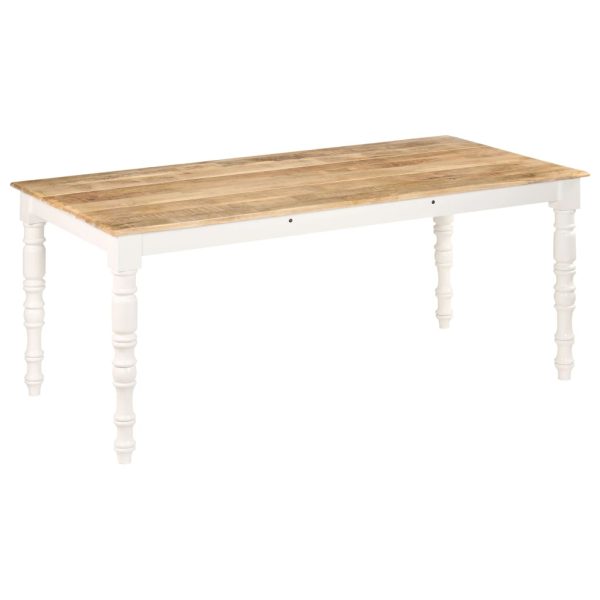 Mesa de jantar madeira de mangueira maciça 180x90x76 cm - Image 10