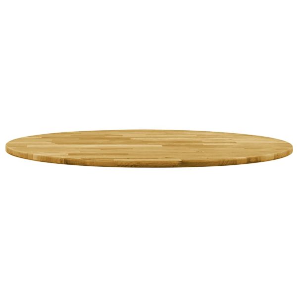 Tampo de mesa madeira de carvalho maciça redondo 23 mm 900 mm - Image 2
