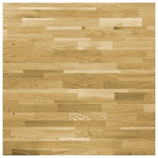 Tampo de mesa madeira de carvalho maciça quadrado 44 mm 80x80cm - Image 4