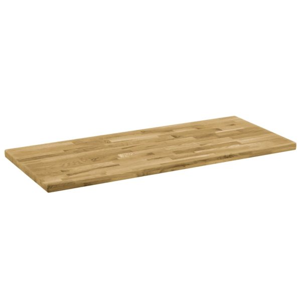 Tampo de mesa madeira carvalho maciça retangular 44 mm 100x60cm - Image 2