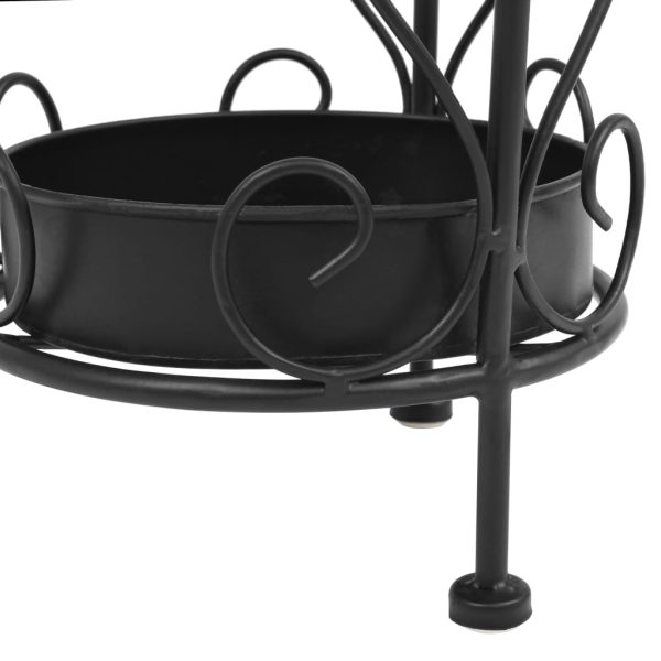 Suporte para guarda-chuvas estilo vintage metal 26x46 cm preto - Image 6