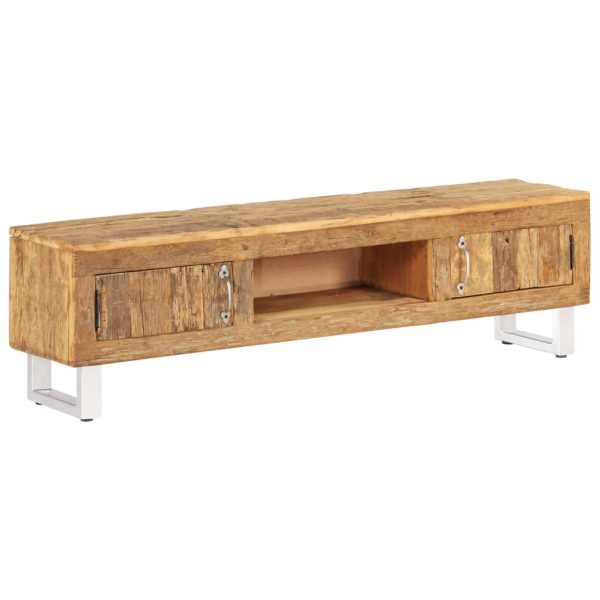 Suporte para TV madeira reciclada maciça 140x30x40 cm