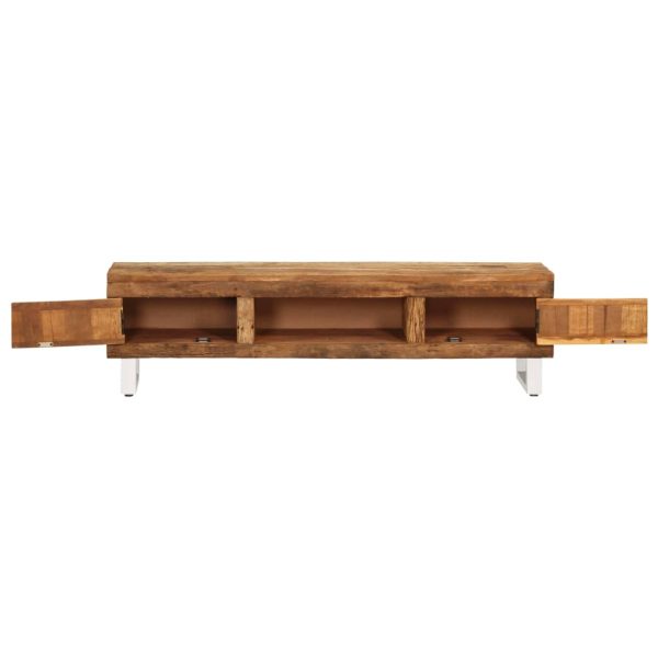 Suporte para TV madeira reciclada maciça 140x30x40 cm - Image 3
