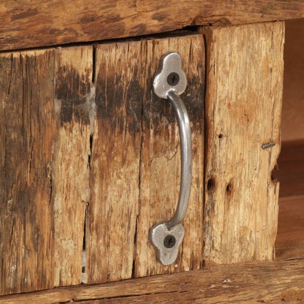 Suporte para TV madeira reciclada maciça 140x30x40 cm - Image 7
