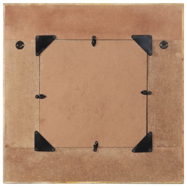 Espelho de parede em madeira recuperada maciça 60x60 cm - Image 7