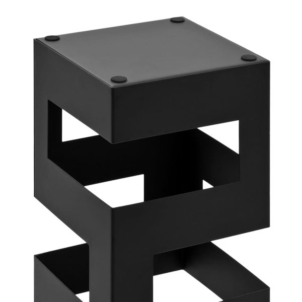 Suporte para guarda-chuvas estilo tetris em aço preto - Image 4