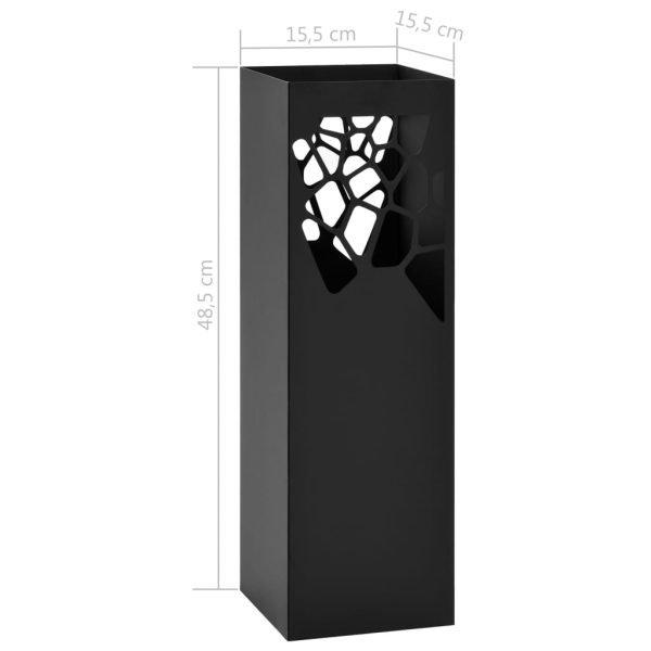 Suporte para guarda-chuvas pedras em aço preto - Image 5