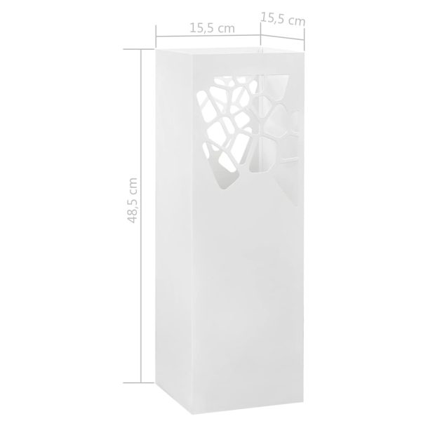 Suporte para guarda-chuvas pedras em aço branco - Image 5