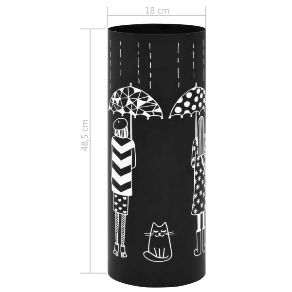 Suporte para guarda-chuvas c/ mulheres aço preto - Image 6
