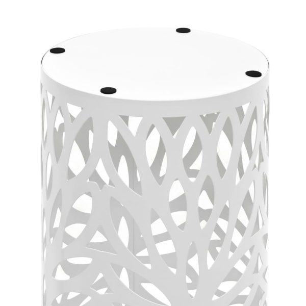 Suporte para guarda-chuvas com folhas em aço branco - Image 3