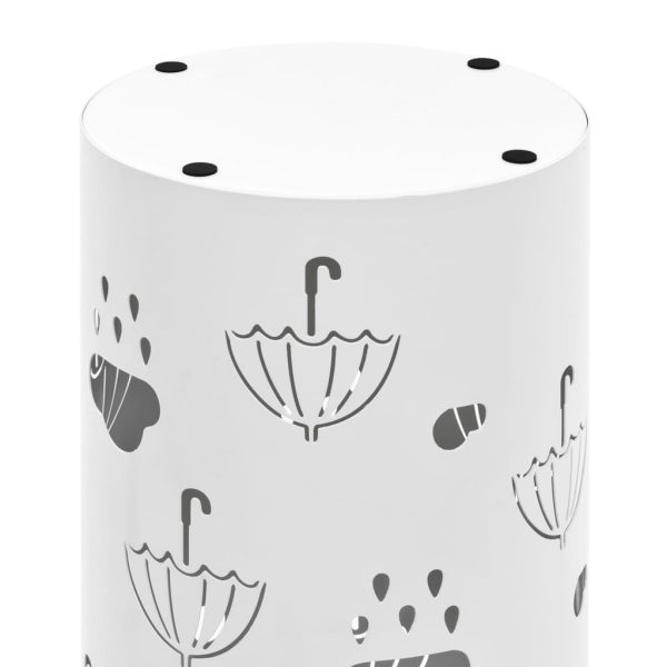 Suporte para guarda-chuvas em aço branco - Image 5