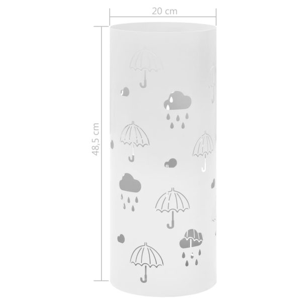 Suporte para guarda-chuvas em aço branco - Image 6