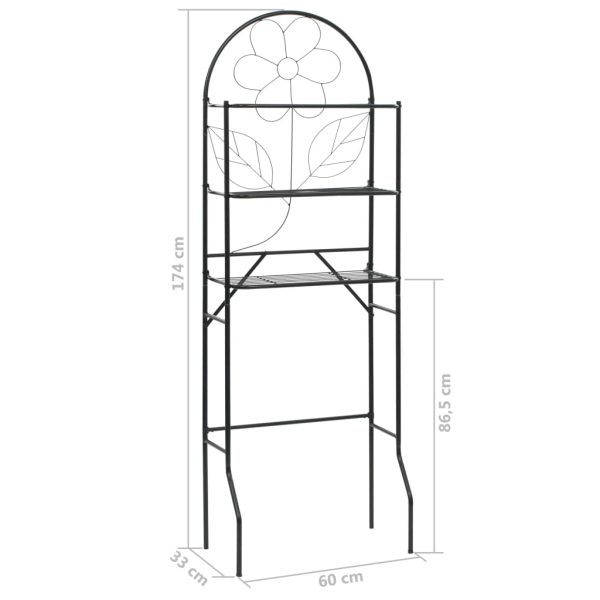 Toalheiro preto 60x33x174 cm - Image 7