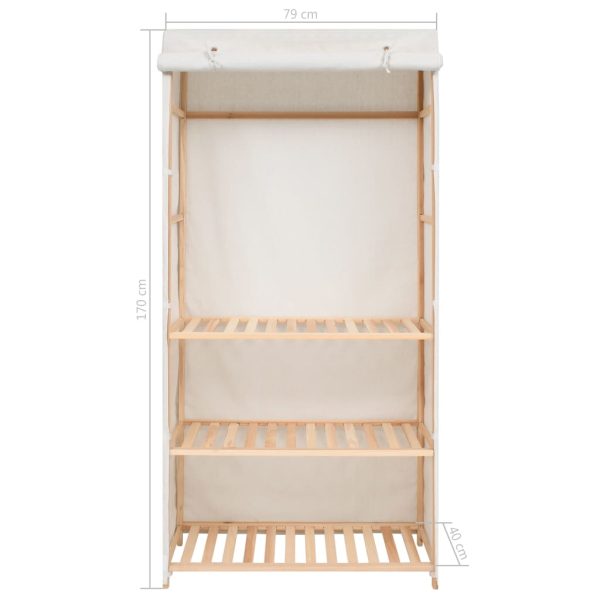 Roupeiro/guarda-roupa 3 prateleiras 79x40x170 cm - Image 7