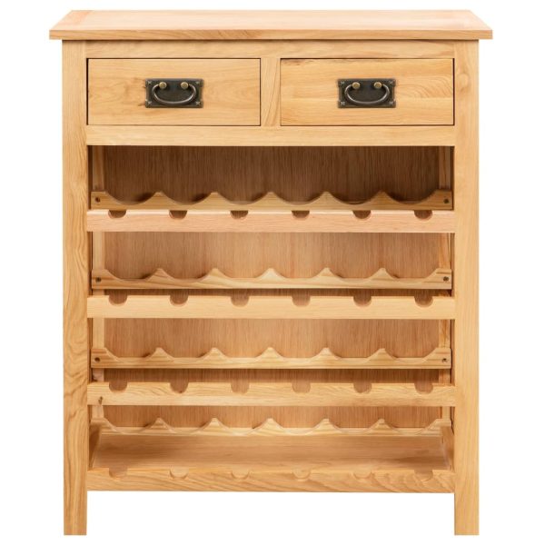 Armário para vinhos 72x32x90 cm madeira carvalho maciça - Image 2