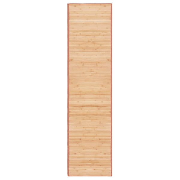 Tapete de bambu 80x300 cm castanho