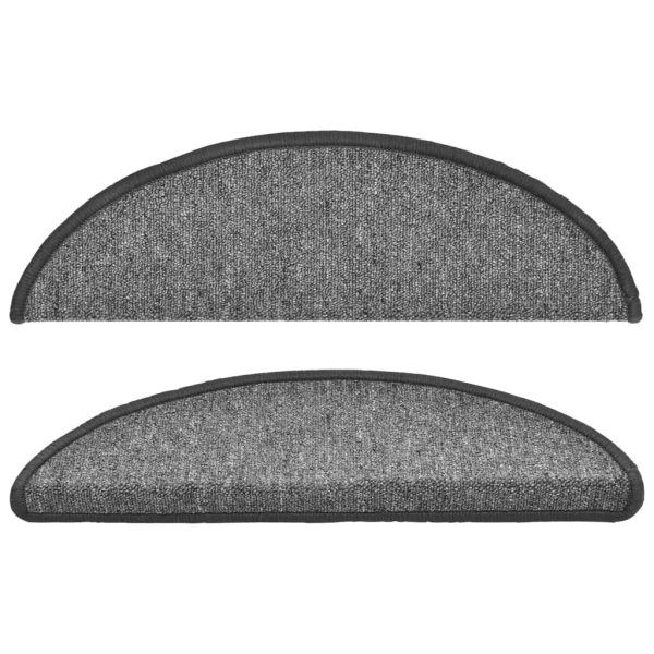 Tapetes de escada 15 pcs 56x17x3 cm cinzento escuro - Image 4
