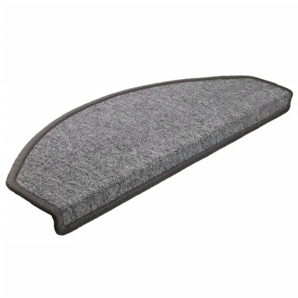 Tapetes de escada 15 pcs 65x24x4 cm cinzento escuro - Image 3