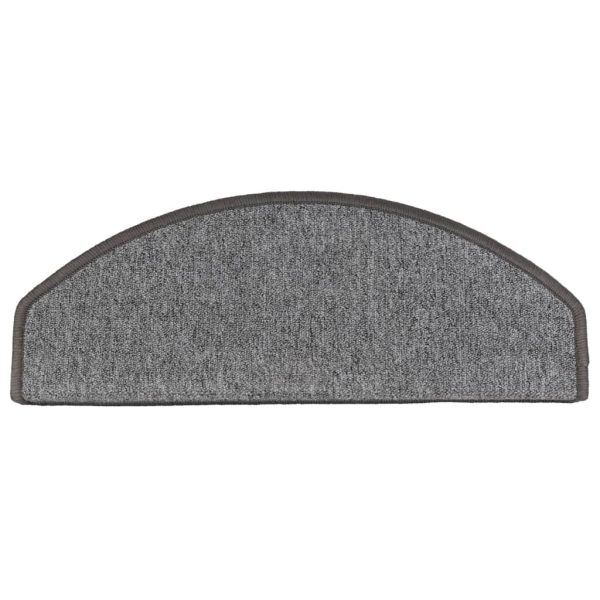 Tapetes de escada 15 pcs 65x24x4 cm cinzento escuro - Image 6