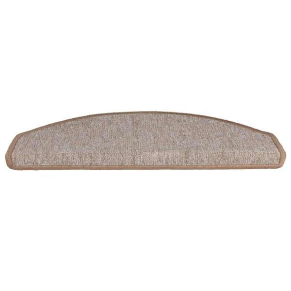 Tapetes de escada 15 pcs 65x24x4 cm castanho claro - Image 4