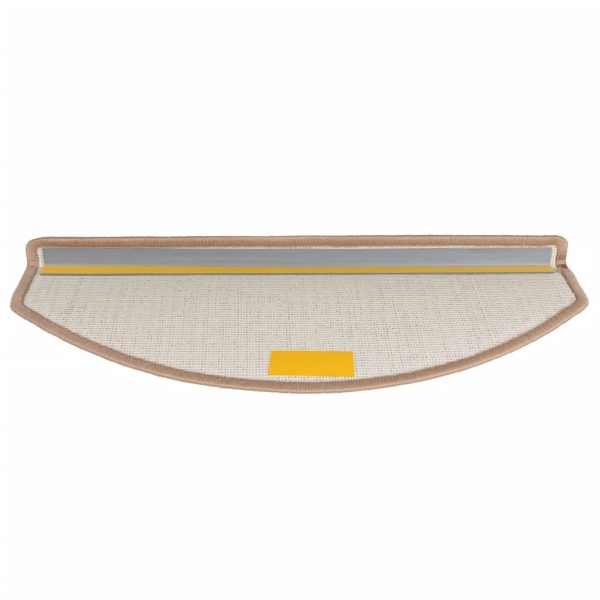 Tapetes de escada 15 pcs 65x24x4 cm castanho claro - Image 5