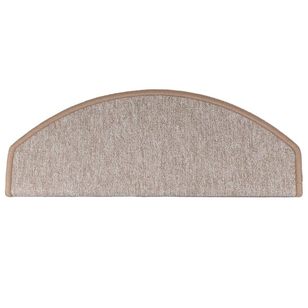 Tapetes de escada 15 pcs 65x24x4 cm castanho claro - Image 6