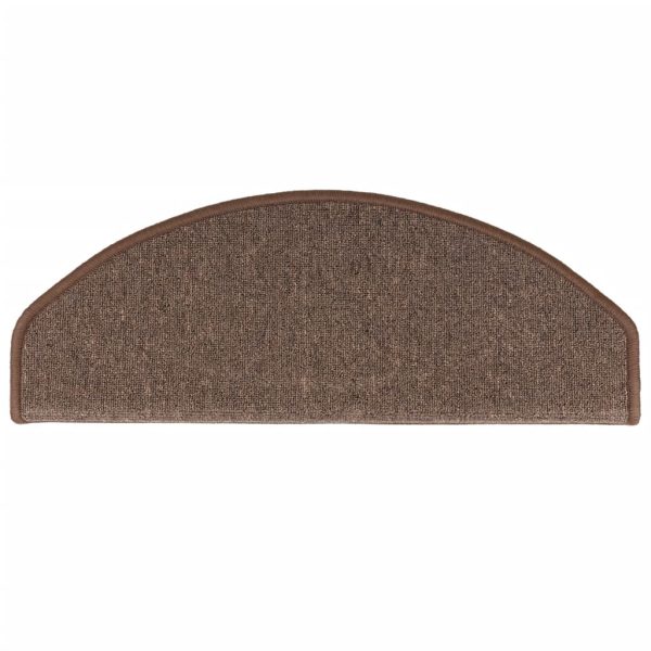 Tapetes de escada 15 pcs 65x24x4 cm castanho café - Image 6