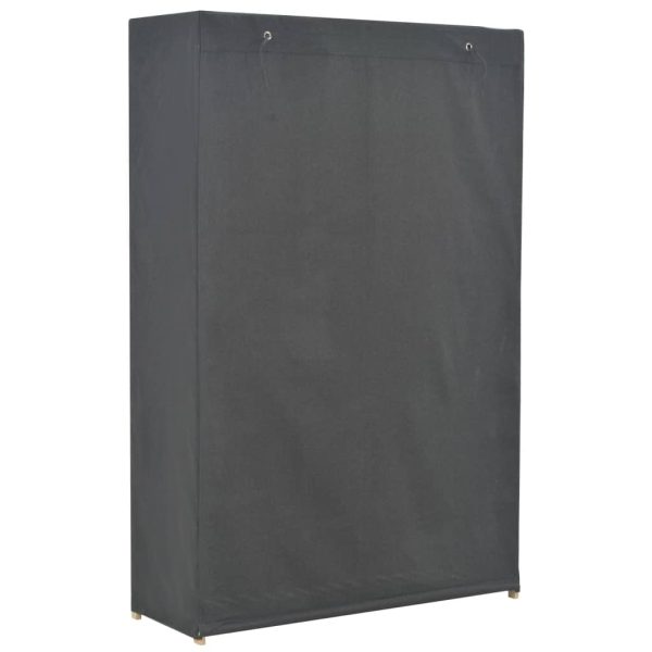 Roupeiro com 3 prateleiras 110x40x170 cm tecido cinzento - Image 3
