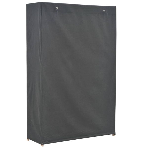 Roupeiro 110x40x170 cm tecido cinzento - Image 3