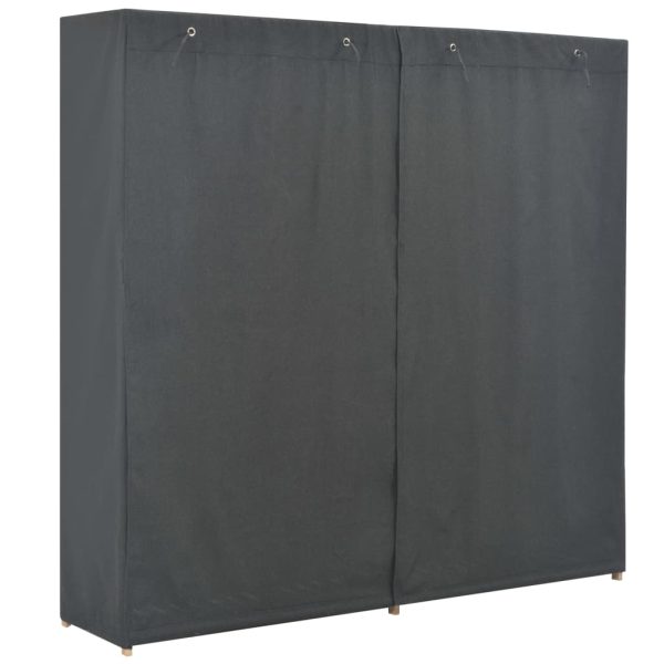 Roupeiro 173x40x170 cm tecido cinzento - Image 3