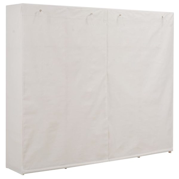 Roupeiro 200x40x170 cm tecido branco - Image 2