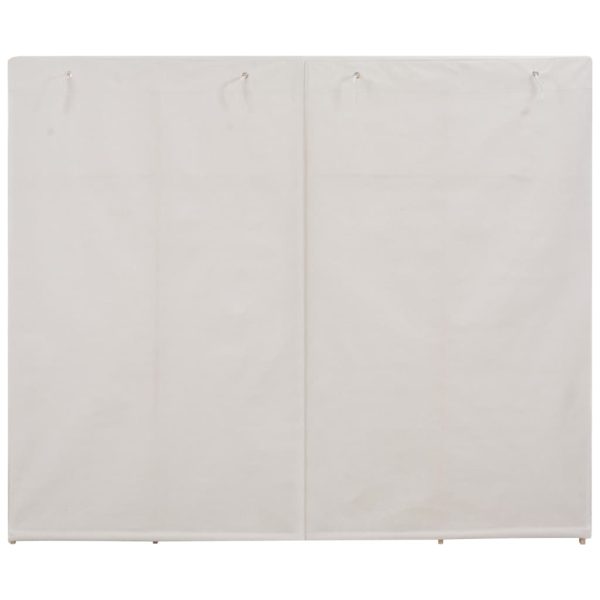 Roupeiro 200x40x170 cm tecido branco - Image 3