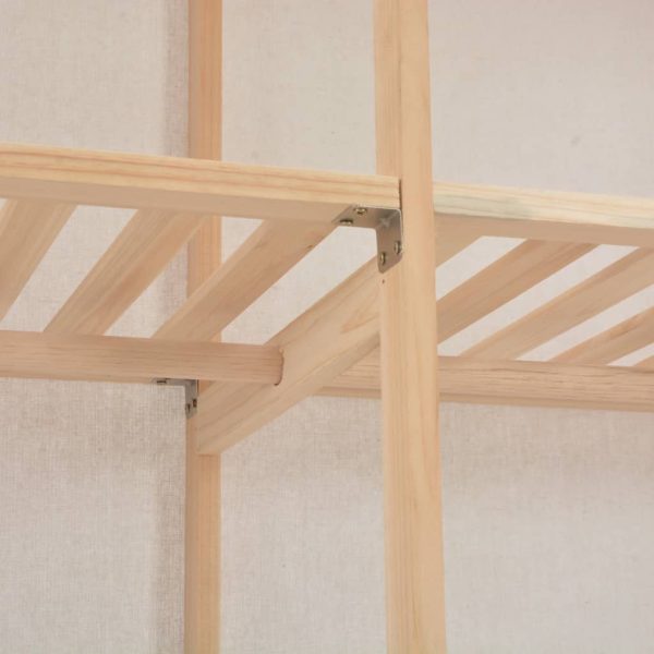 Roupeiro 200x40x170 cm tecido branco - Image 4